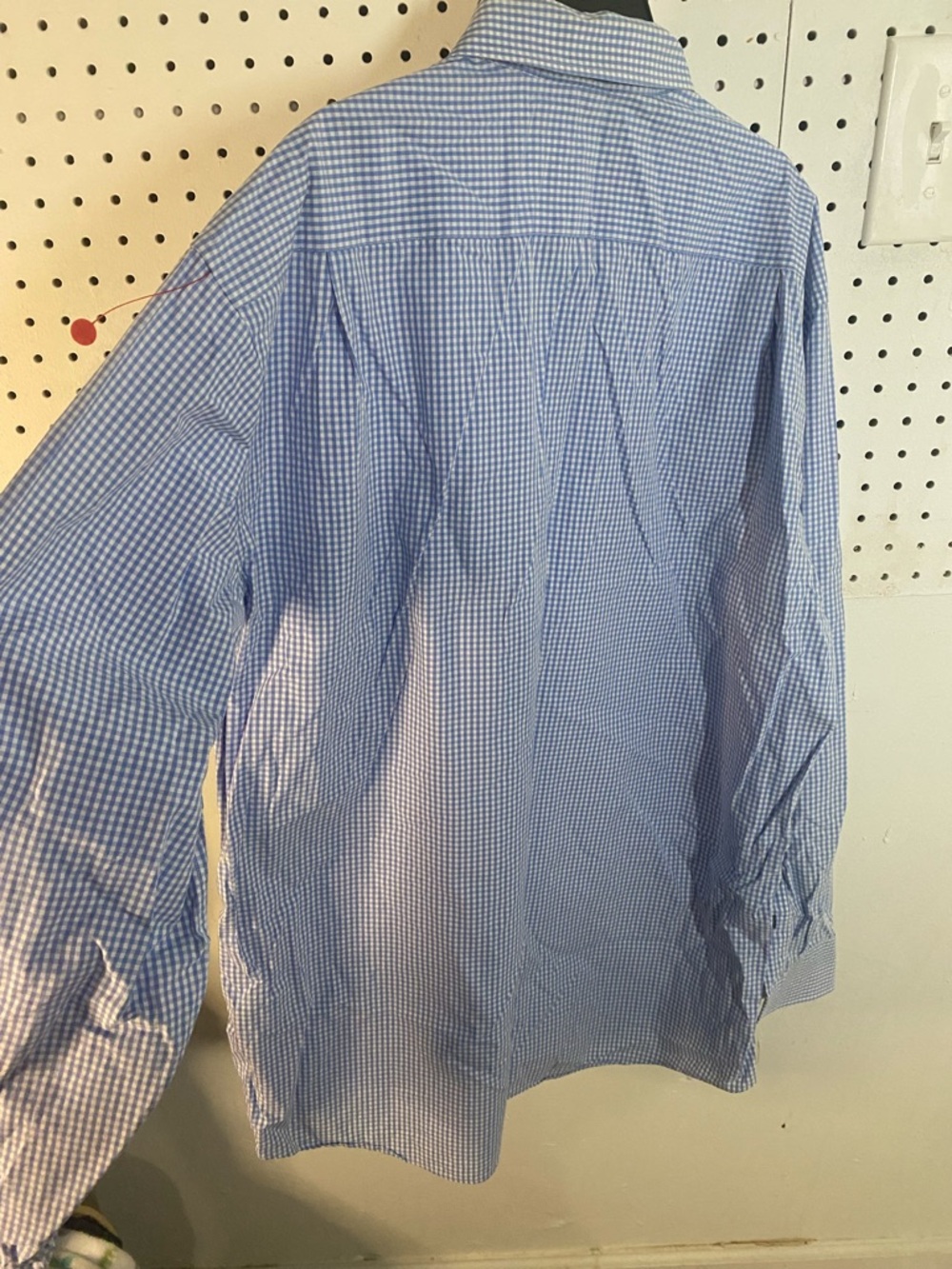 Tommy Hilfiger Navy and White Gingham Dress Shirt - Picture 7 of 7